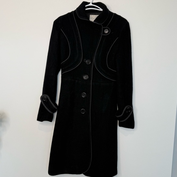 MaxMara Elegant Black Women's Coat size 4 - Picture 2 of 15
